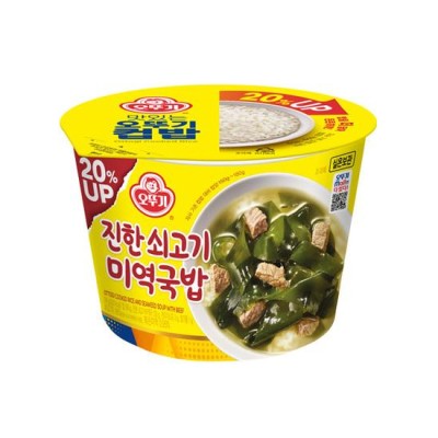 [실온]컵밥 진한쇠고기미역국밥(증량) 314G, 1개