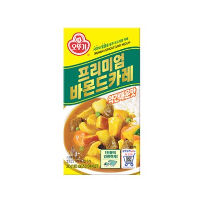 [실온]프리미엄바몬드카레 고형 약간매운맛 200G, 1개