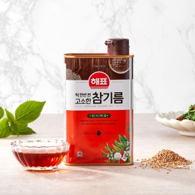 [실온][해표] 고소한 참기름 500ml, 1개