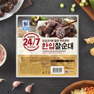 [저온][대림] 24/7 한입찰순대 300g, 1개