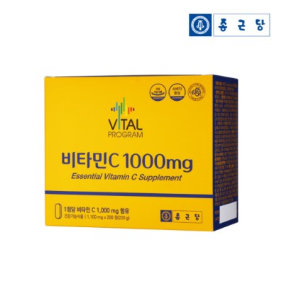 [실온]종근당 바이탈프로그램 비타민C 1,100mgx200정 220g 1박스