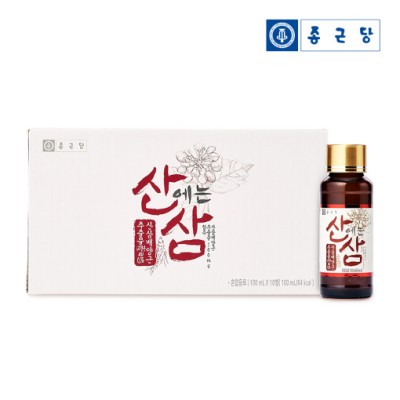 [실온]종근당 산에는삼 100ml x 10병 산삼배양근 추출물 홍삼 기력충전, 1 box