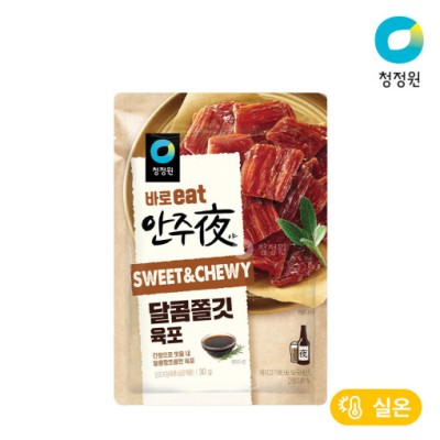 [실온][청정원] 바로eat 안주야 달콤쫄깃 육포 30g, 1개