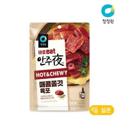 [실온][청정원] 바로eat 안주야 매콤쫄깃 육포 30g, 1개