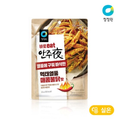 [실온][청정원] 안주야 먹태열풍 매콤불닭맛 25g, 1개