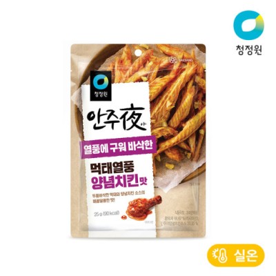 [실온][청정원] 안주야 먹태열풍 양념치킨맛 25g, 1개