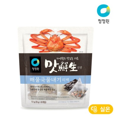 [실온][청정원] 맛선생 해물국물내기 티백 72g, 1개