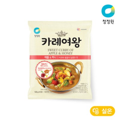 [실온][청정원] 카레여왕 애플&허니 108g, 1개