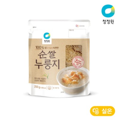 [실온][청정원] 순쌀 누룽지(팩) 250g, 1개