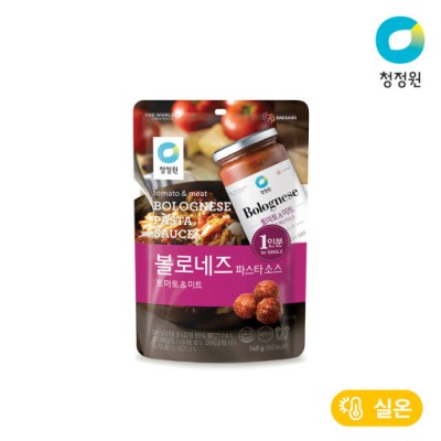 [실온][청정원] 싱글파우치 볼로네즈 파스타소스 140g, 1개