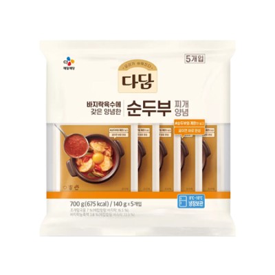 [저온]바지락 순두부찌개 양념 140g 5개, 1set