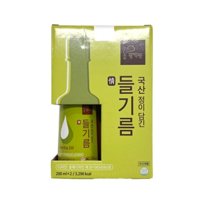 [실온] 코스트코_명가랑 정이담긴 국산 들기름 200ml*2, 1개