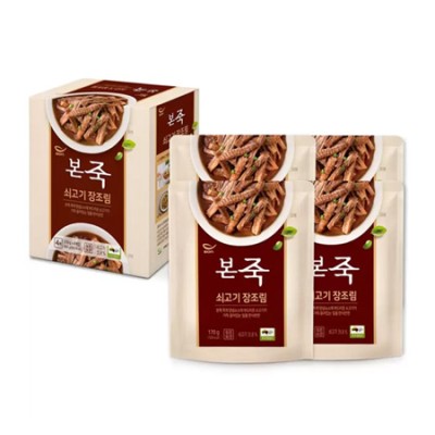 [저온]본죽 쇠고기 장조림 170g*4, 1BOX