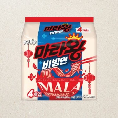 [저온]팔도 마라왕 비빔면 135g 4개, 1개