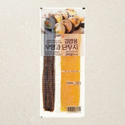 [저온]곰곰 김밥용 우엉과 단무지 250g, 1개