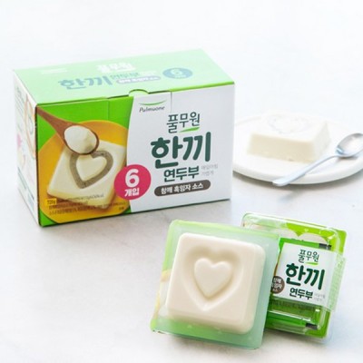 [저온]풀무원 한끼 연두부 + 참깨 흑임자 소스, 110g 6개, 1set