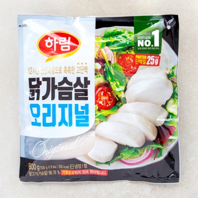 [하림] 닭가슴살 오리지널 8개입, 800g