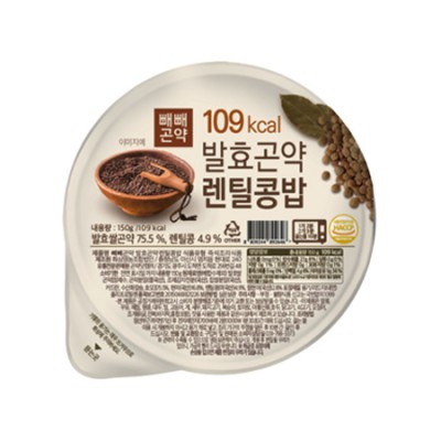 빼빼곤약 109kcal 발효곤약렌틸콩밥(150g*10개), 1box