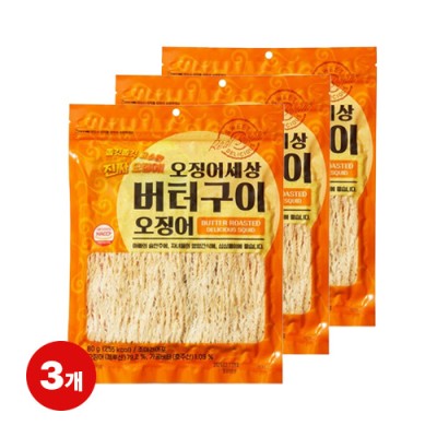 [실온] 오징어세상 버터구이 오징어 80g, 3개