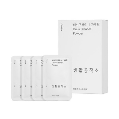 [실온] 생활공작소 배수구 클리너 가루형 4개입, 160g, 1개