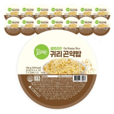 [실온] 칼로리반 귀리 곤약밥, 150g x15개