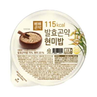 [실온] 빼빼곤약 115kcal 발효곤약현미밥 150g x 20팩