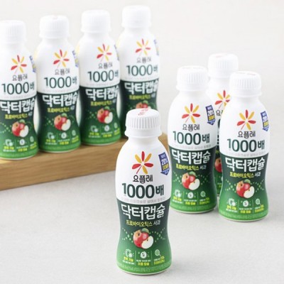 [저온] 요플레 1000배 닥터캡슐 사과 요구르트 130ml, 8개입