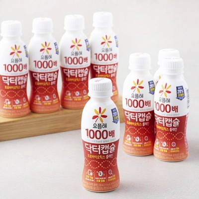 [저온] 요플레 1000배 닥터캡슐 플레인 130ml, 8개