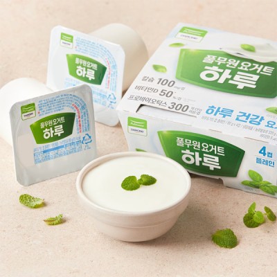 [저온] 풀무원 다논 하루요거트플레인 80g*4