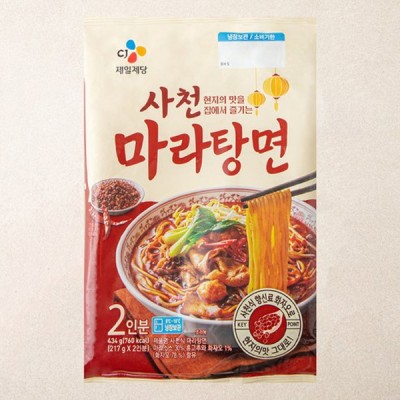 [저온] CJ제일제당 사천식 마라탕면 2인, 434g, 1개