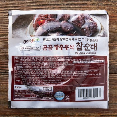 [냉장] 곰곰 장충동식 찰순대, 500g, 1개