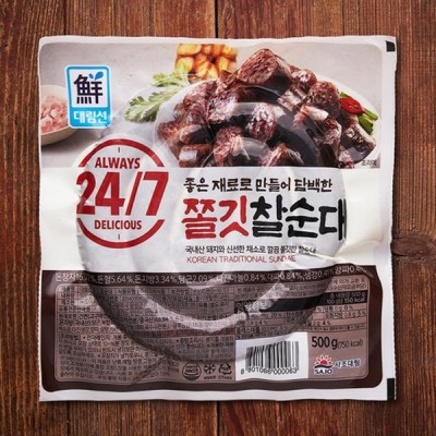 [냉장]  대림선 쫄깃 찰순대, 500g, 1개