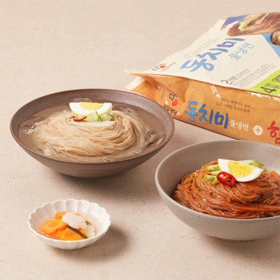 [저온] CJ 물냉면+비빔냉면 1382.4g(4인분)