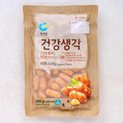 [저온] 청정원 건강생각 비엔나 프라임, 450g, 1개
