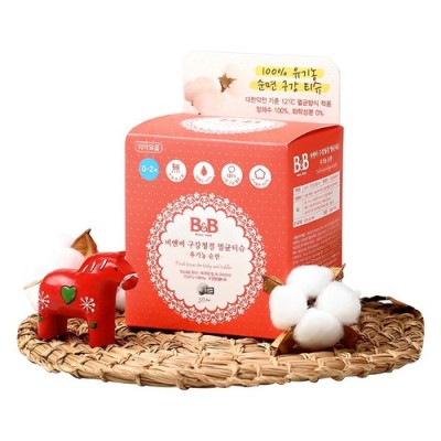 [실온] [국산]비앤비 유아 구강청결 멸균티슈 30매, 60g, 1개