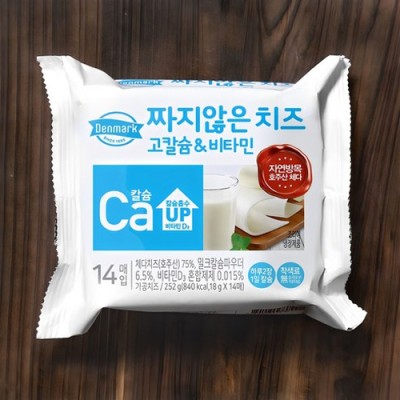 [저온] 덴마크 짜지않은 치즈 고칼슘&비타민 18g*14