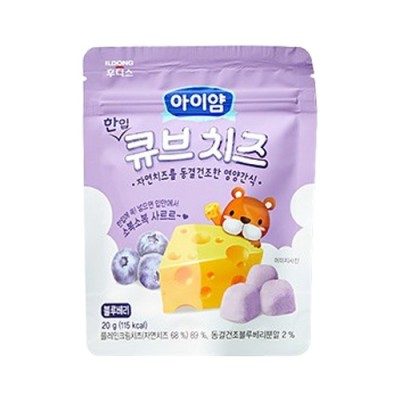 [저온] [일동후디스] 아이얌 큐브치즈 블루베리 20g