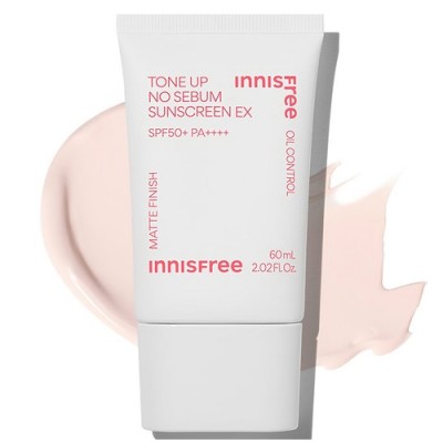 [저온] 이니스프리 톤업 노세범 선스크린 EX SPF50+ PA++++, 60ml, 1개