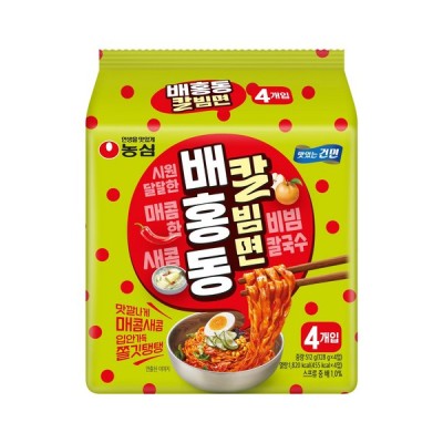 [실온] 농심 배홍동칼빔면 128g*4개