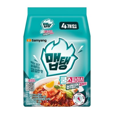 [실온] 삼양 맵탱 쿨스파이시 김치맛 134g*4개
