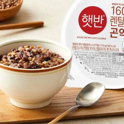 [실온] 햇반 렌틸콩퀴노아곤약밥 150g, 3개