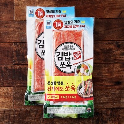 [저온]대림선 김밥 애 쏘옥 맛살 132g, 2개