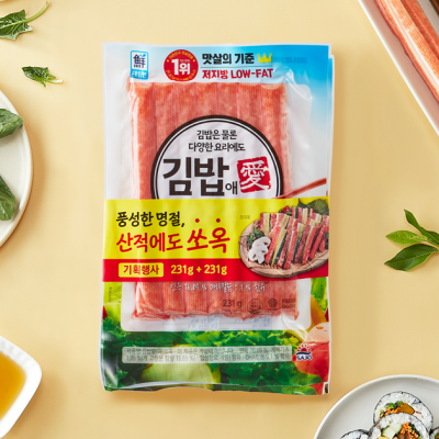 [저온]대림선 김밥 애 쏘옥 맛살 462g(231g+231g), 1개