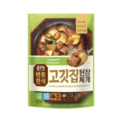 [저온] 풀무원 반듯한식 고깃집 된장찌개 460g, 1개