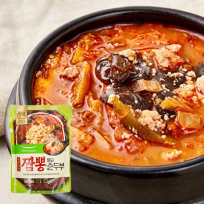 [저온 ]풀무원 반듯한식 짬뽕 몽글 순두부 500g, 1개