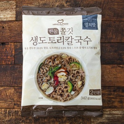 [저온] 한둘푸드 쫄깃 생도토리 칼국수 멸치맛 2인분, 342g, 1개