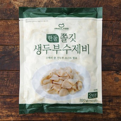 [저온] 한둘푸드 쫄깃 생두부 수제비 2인분, 320g, 1개