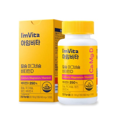 [실온] 종근당건강 아임비타 칼슘 마그네슘 비타민D 120정, 1개