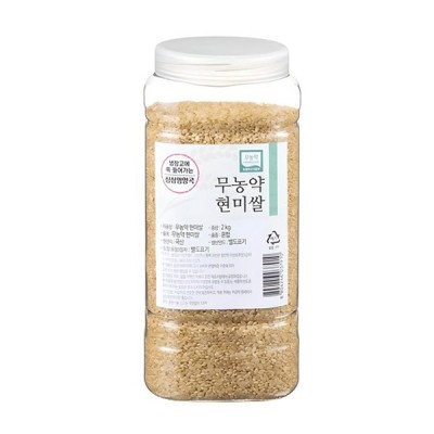 [실온] 월드그린 싱싱영양통 무농약 현미, 2kg, 1개