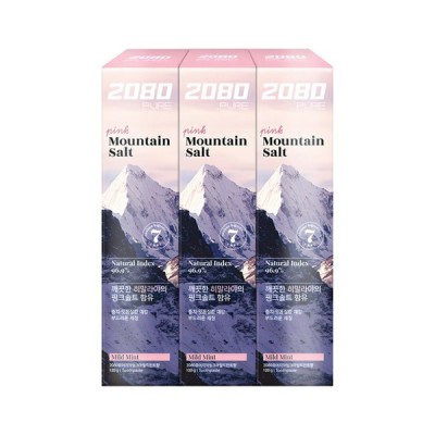 [실온] 2080 퓨어치약 핑크마일드민트향 120g, 3개
